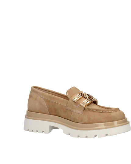 Keys mocassini in camoscio con accessorio