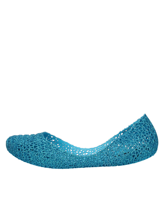 Melissa Campana Papel VII AD ballerine con glitter applicati Blu Celeste