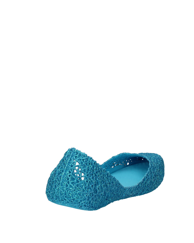 Melissa Campana Papel VII AD ballerine con glitter applicati Blu Celeste