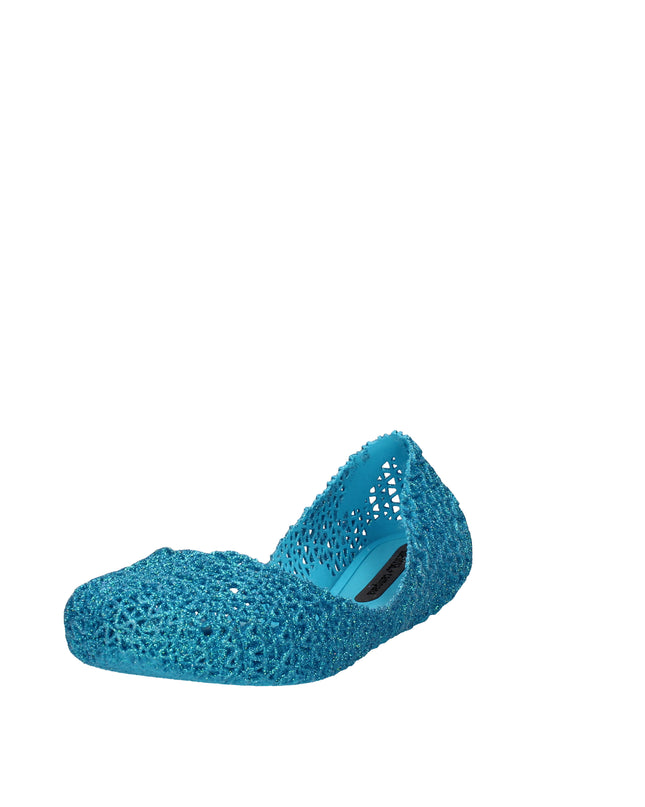 Melissa Campana Papel VII AD ballerine con glitter applicati Blu Celeste