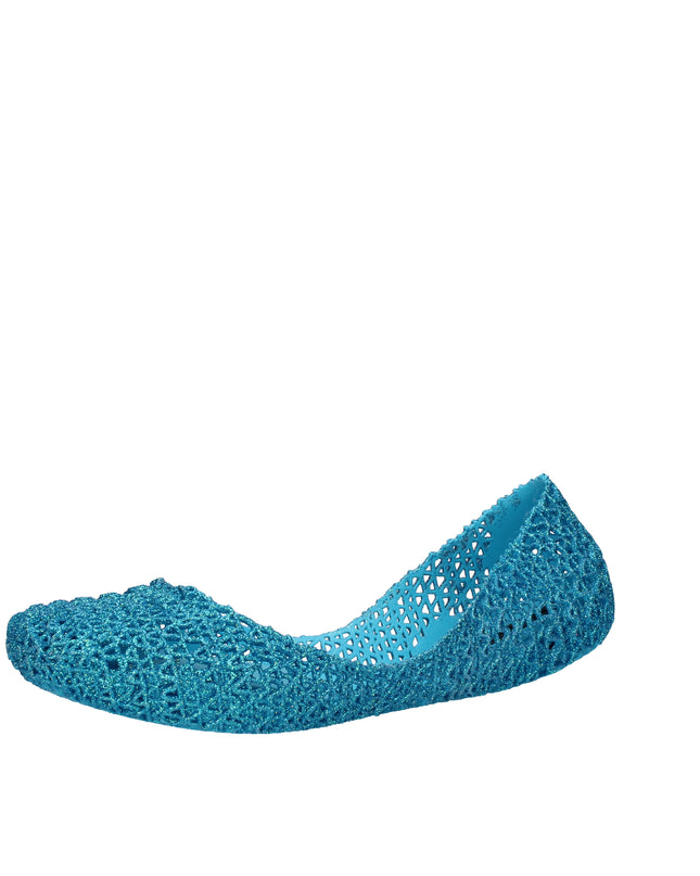 Melissa Campana Papel VII AD ballerine con glitter applicati Blu Celeste