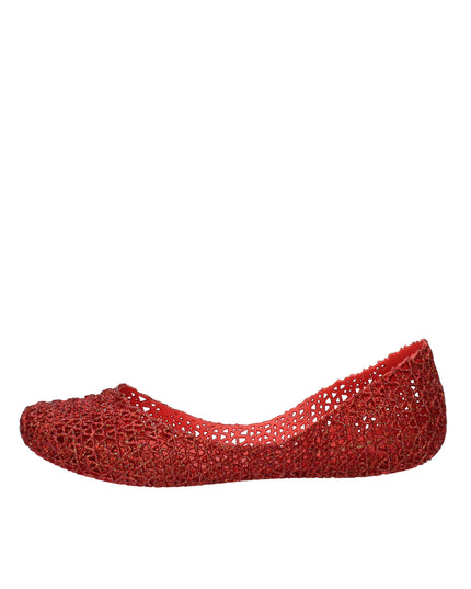 Melissa Campana Papel VII AD ballerine con glitter applicati Rosso