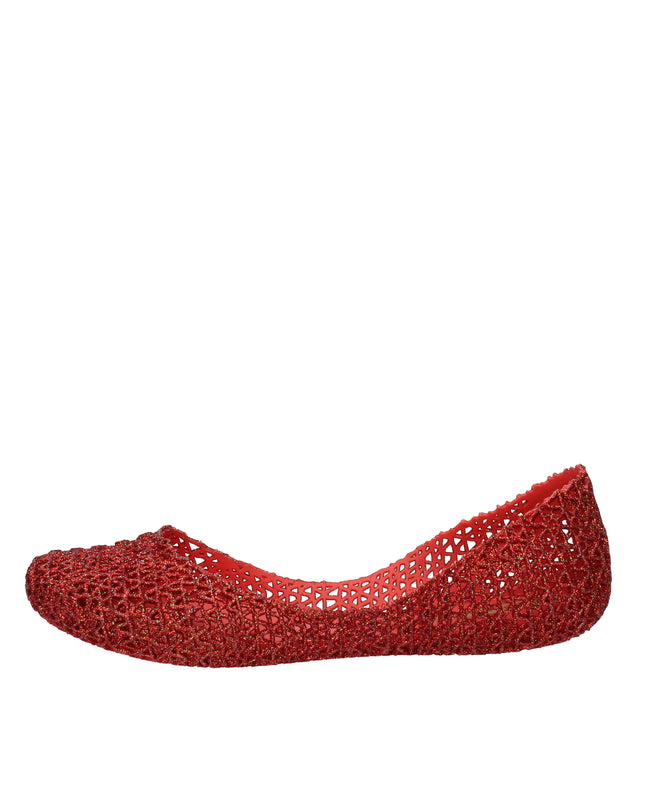 Melissa Campana Papel VII AD ballerine con glitter applicati Rosso