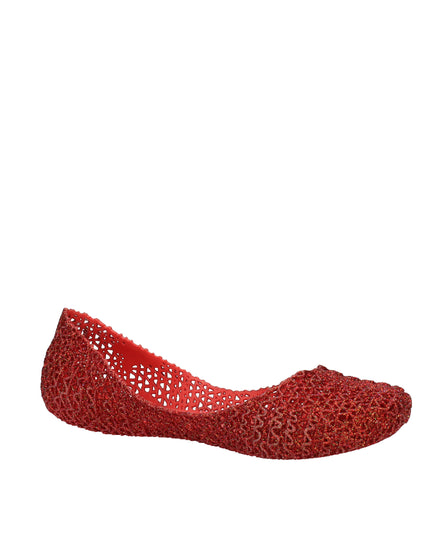 Melissa Campana Papel VII AD ballerine con glitter applicati Rosso