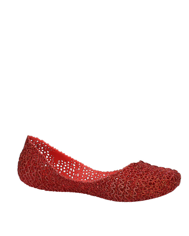 Melissa Campana Papel VII AD ballerine con glitter applicati Rosso