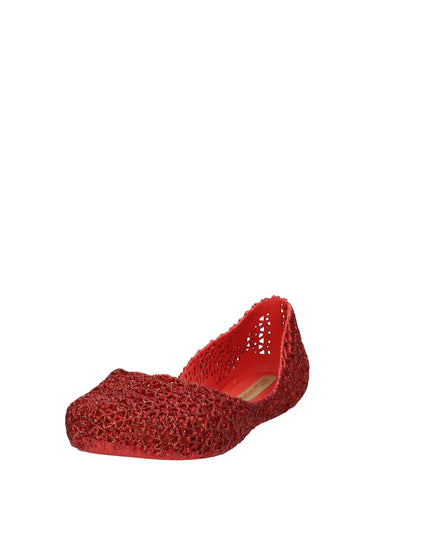 Melissa Campana Papel VII AD ballerine con glitter applicati Rosso