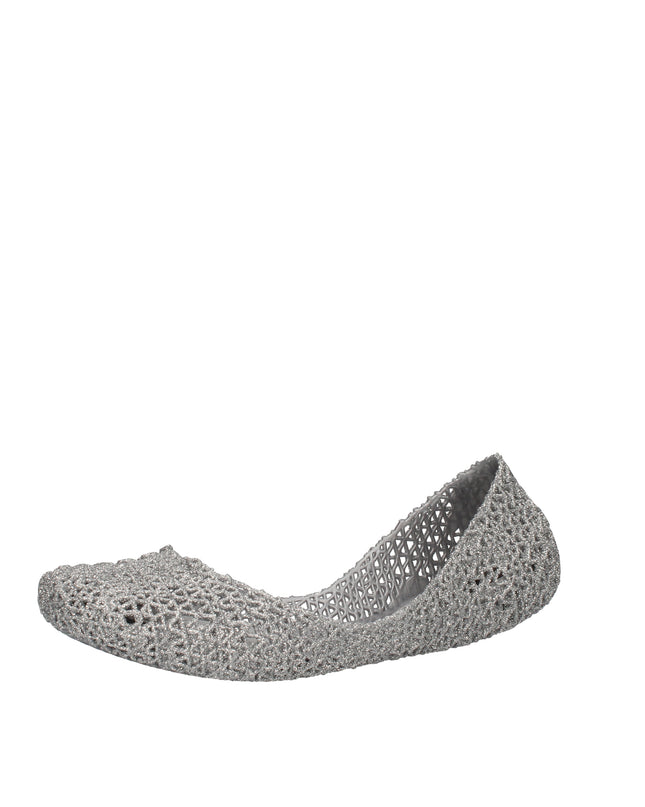 Melissa Campana Papel VII AD ballerine con glitter applicati Argento