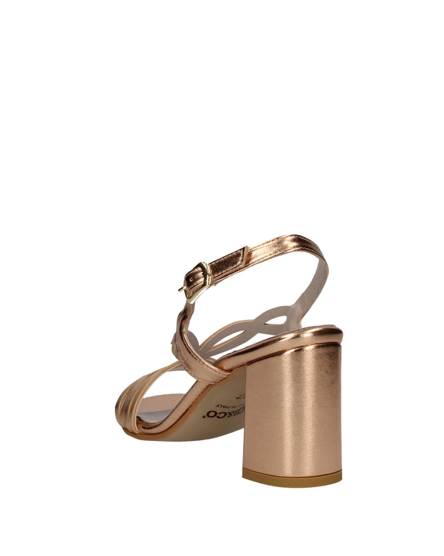 Igi&co sandali intrecciati in pelle laminata con tacco