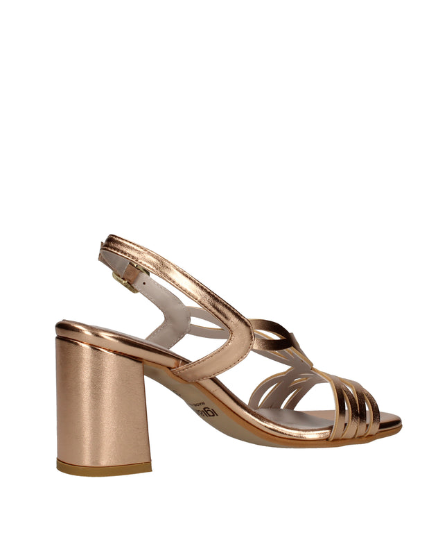 Igi&co sandali intrecciati in pelle laminata con tacco