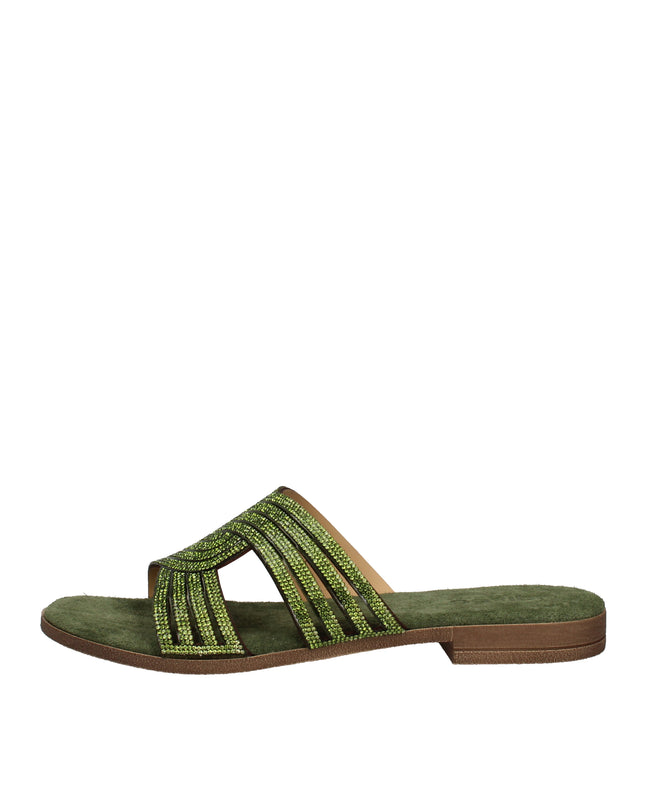 Igi&co ciabatte in pelle con strass