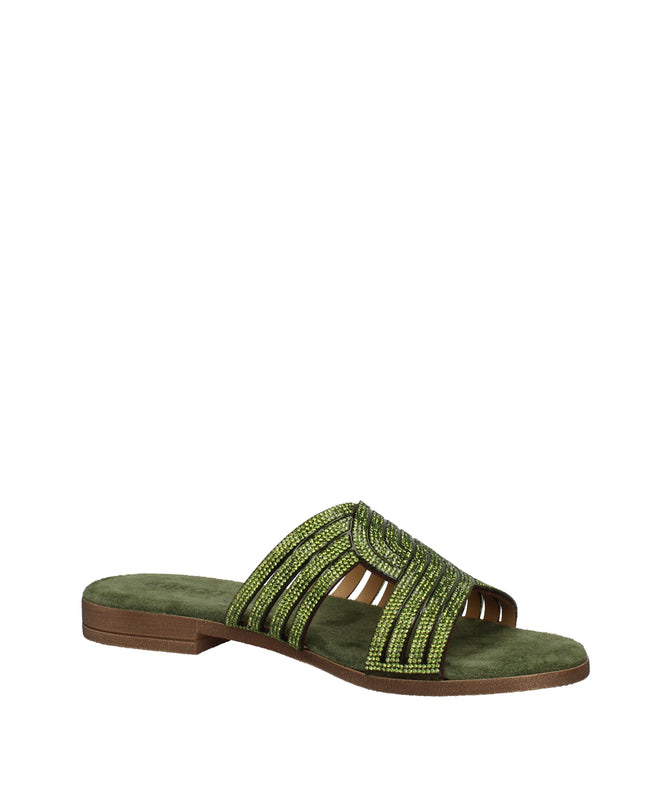 Igi&co ciabatte in pelle con strass