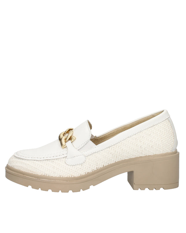 Igi&co mocassini in pelle intrecciata con tacco a blocco