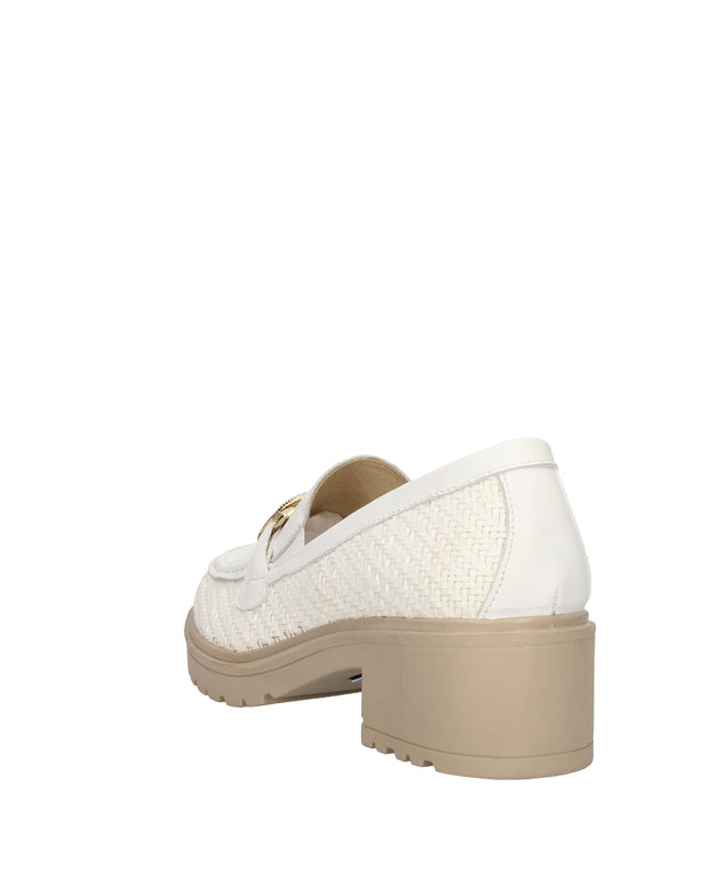 Igi&co mocassini in pelle intrecciata con tacco a blocco