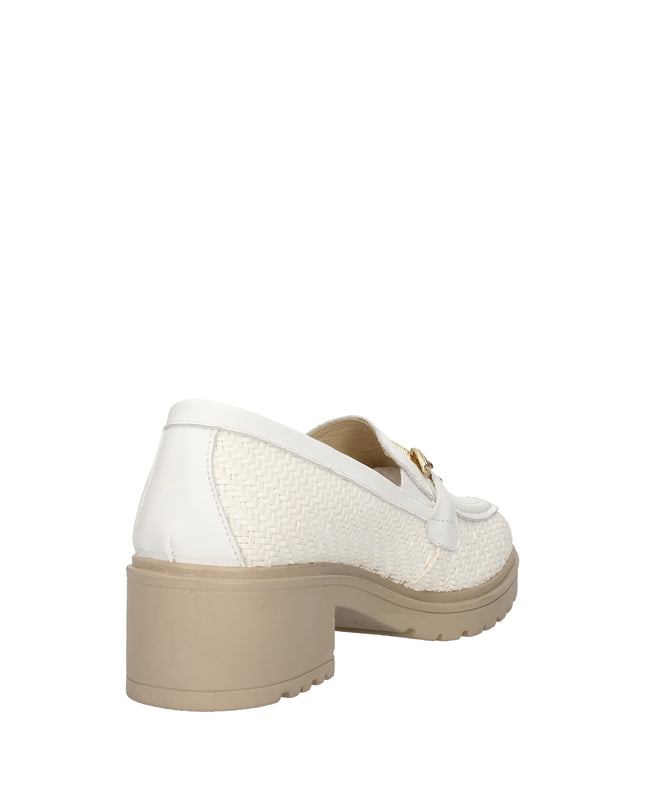 Igi&co mocassini in pelle intrecciata con tacco a blocco