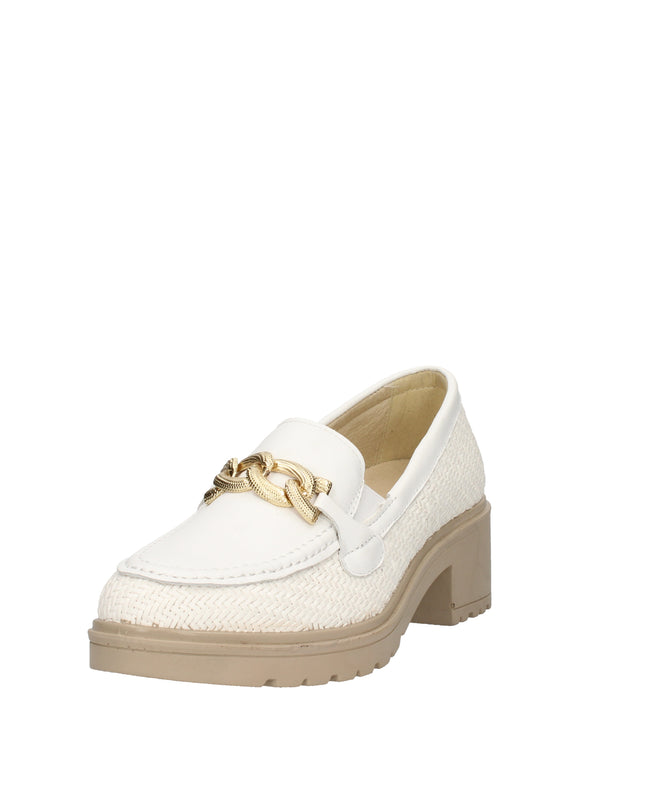 Igi&co mocassini in pelle intrecciata con tacco a blocco