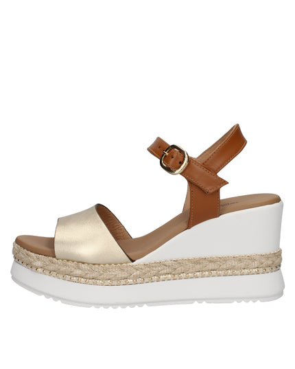 Nero Giardini sandali con zeppa in pelle