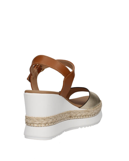 Nero Giardini sandali con zeppa in pelle