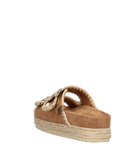 Refresh sandali con doppia fibbia in pelle scamosciata e tessuto