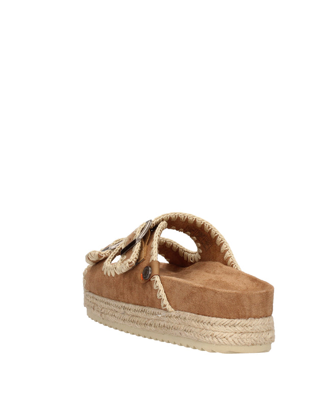 Refresh sandali con doppia fibbia in pelle scamosciata e tessuto