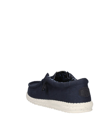 Hey Dude Wally Stretch Canvas mocassini in tessuto elasticizzato con lacci elastici blu