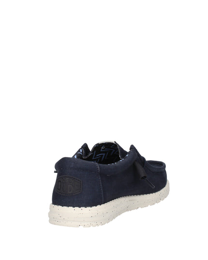 Hey Dude Wally Stretch Canvas mocassini in tessuto elasticizzato con lacci elastici blu