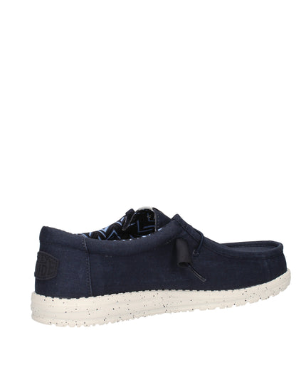 Hey Dude Wally Stretch Canvas mocassini in tessuto elasticizzato con lacci elastici blu
