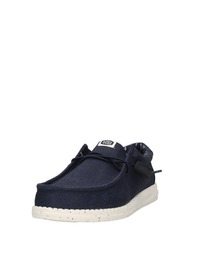 Hey Dude Wally Stretch Canvas mocassini in tessuto elasticizzato con lacci elastici blu