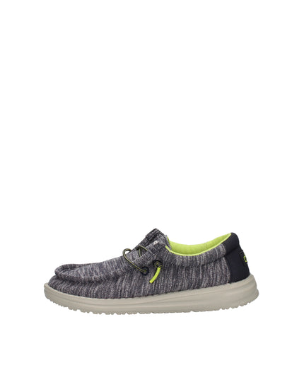 Hey Dude Wally Youth Stretch mocassini in tessuto con lacci elastici
