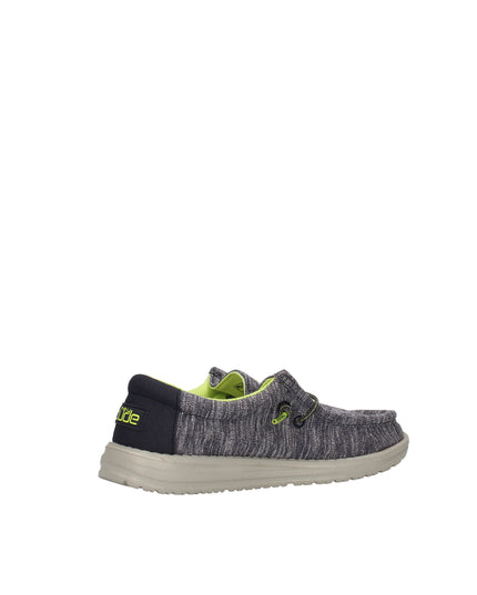 Hey Dude Wally Youth Stretch mocassini in tessuto con lacci elastici