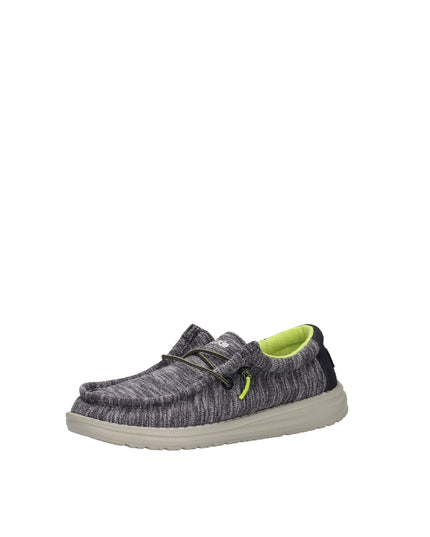 Hey Dude Wally Youth Stretch mocassini in tessuto con lacci elastici