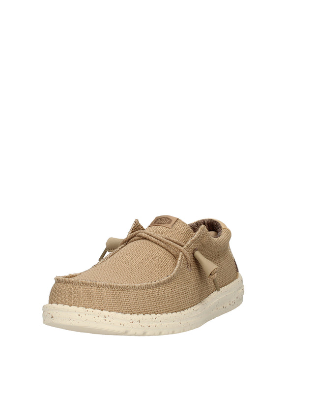 Hey Dude Wally Sport Mesh mocassini in tessuto con lacci elastici Beige