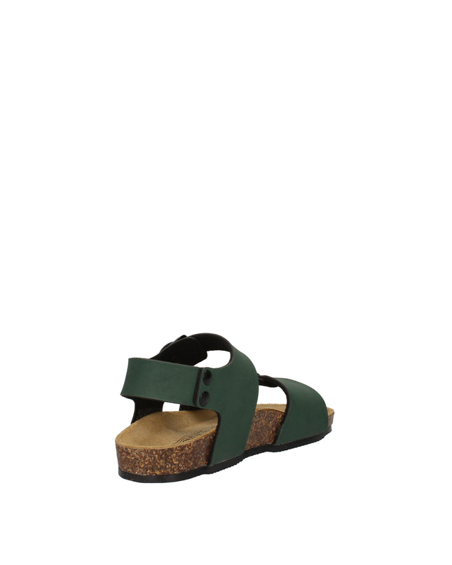 Goldstar sandali in pelle con doppia fibbia verde