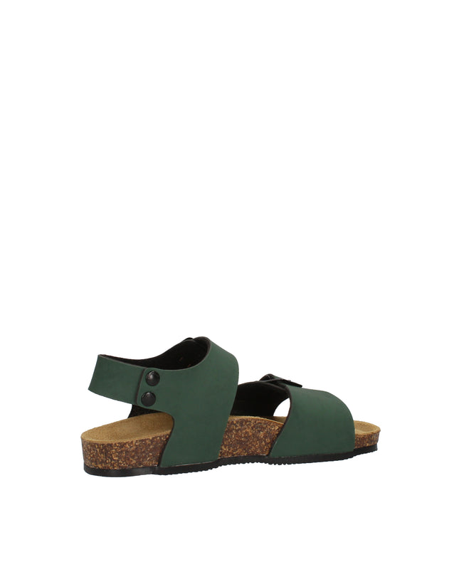 Goldstar sandali in pelle con doppia fibbia verde