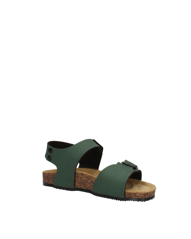 Goldstar sandali in pelle con doppia fibbia verde