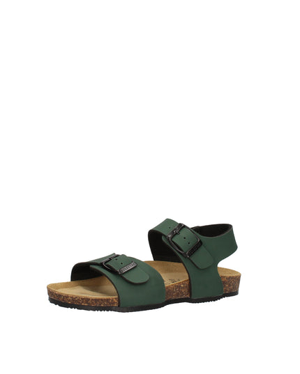 Goldstar sandali in pelle con doppia fibbia verde