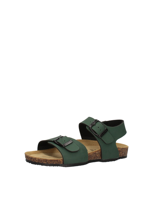 Goldstar sandali in pelle con doppia fibbia verde