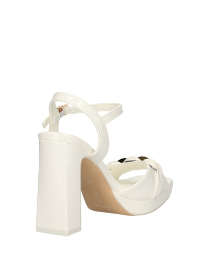 Menbur sandali con tacco alto e dettaglio a catena