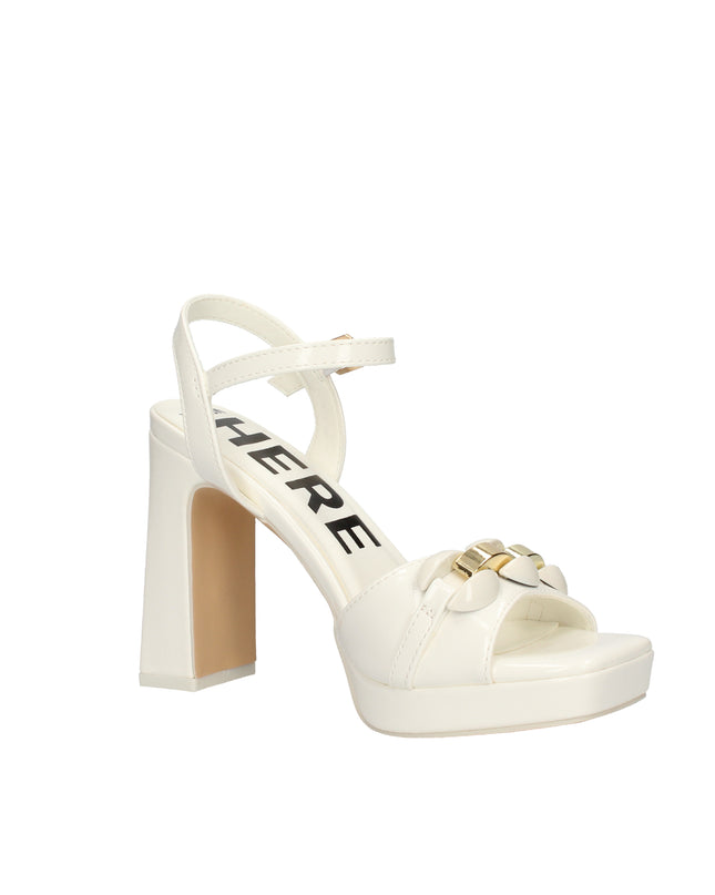 Menbur sandali con tacco alto e dettaglio a catena