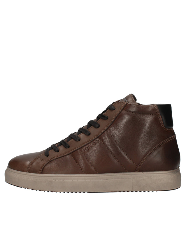 Igi&co sneakers alte in pelle con zip laterale