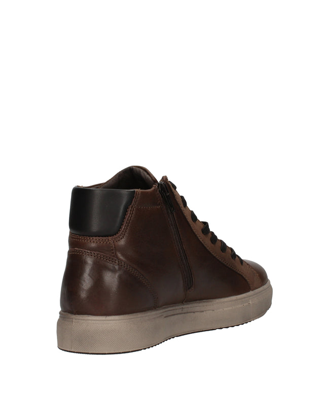 Igi&co sneakers alte in pelle con zip laterale