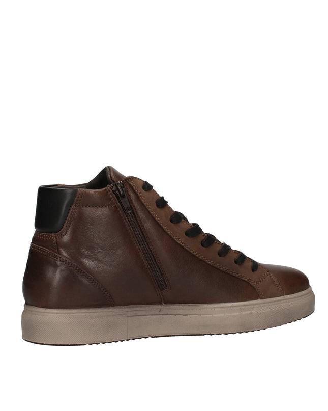 Igi&co sneakers alte in pelle con zip laterale