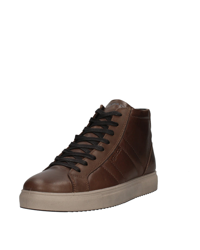 Igi&co sneakers alte in pelle con zip laterale