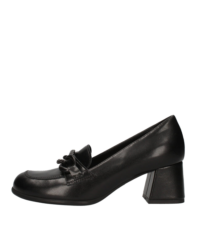 Igi&co mocassini con tacco in pelle spazzolata