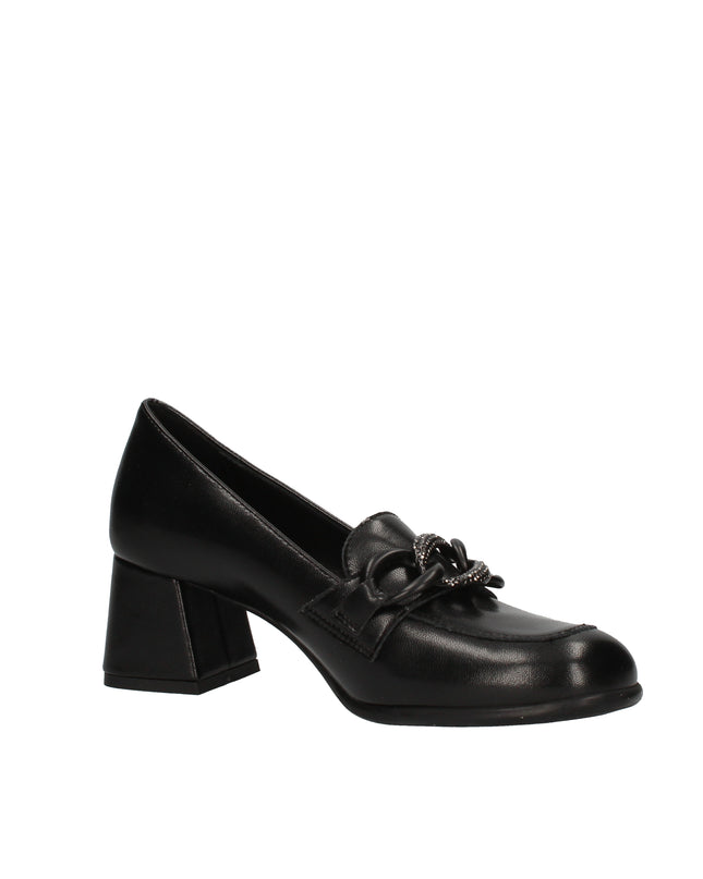 Igi&co mocassini con tacco in pelle spazzolata