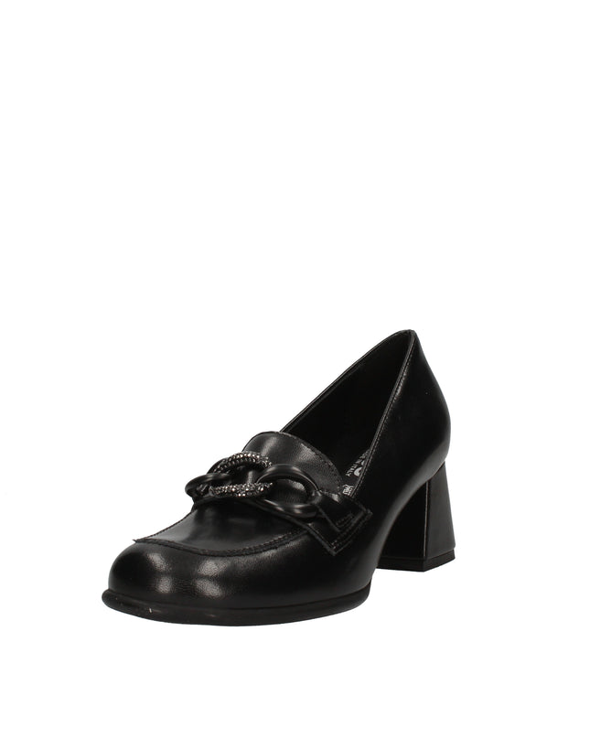 Igi&co mocassini con tacco in pelle spazzolata