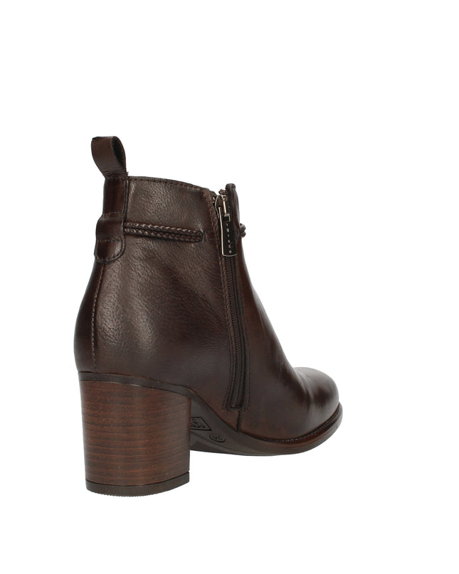 Igi&co stivaletti con tacco effetto legno e nappina