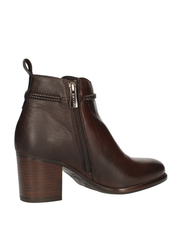 Igi&co stivaletti con tacco effetto legno e nappina