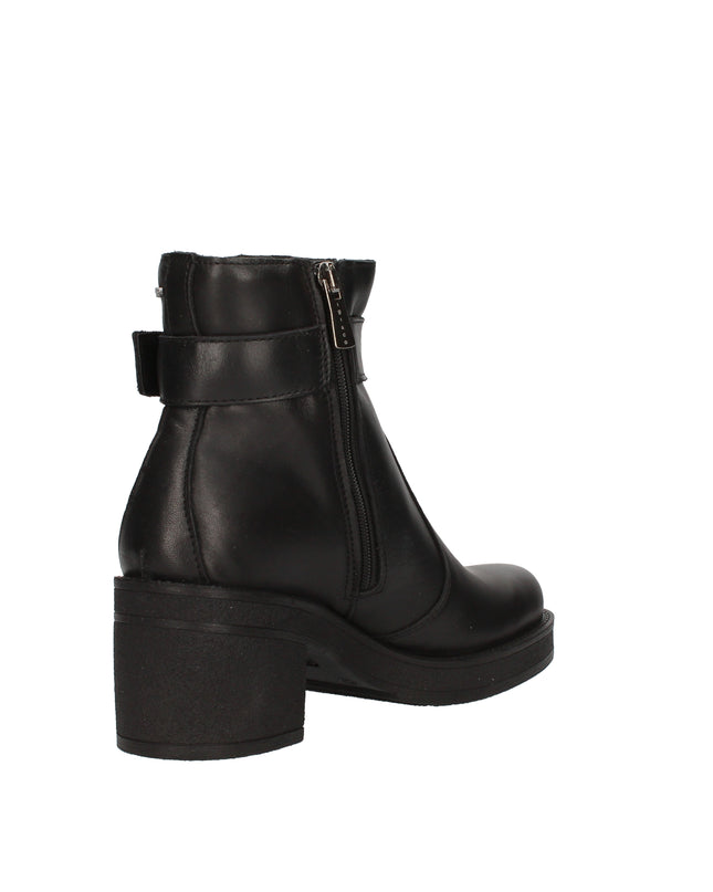 Igi&co stivaletti in pelle con tacco a blocco fibbia decorativa