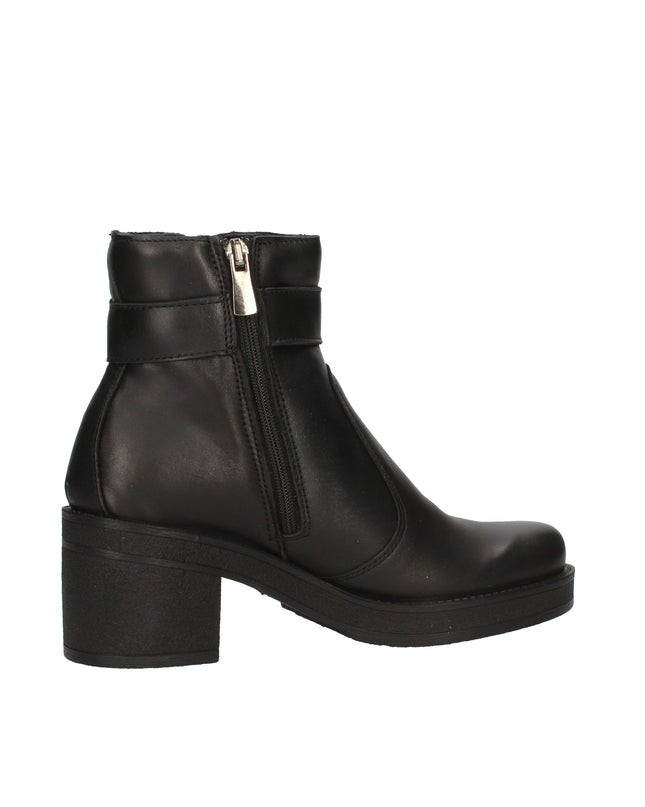 Igi&co stivaletti in pelle con tacco a blocco fibbia decorativa