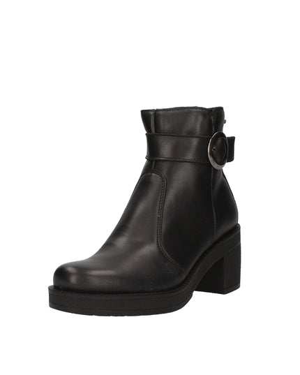 Igi&co stivaletti in pelle con tacco a blocco fibbia decorativa